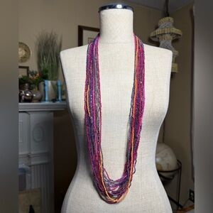 Chico's Multi-Strand Beaded Statement Necklace